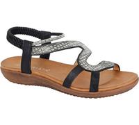 Cipriata - Sandales pour femmes "Serpent" DF2501 (39,5 EU) (Noir)