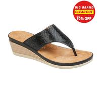Cipriata Sandales compensées Sandra Femme Strass Noir Été