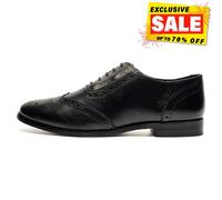 Cipriata Violetta Brogue En Cuir Pour Femmes Chaussures De Mode Noires