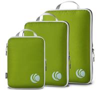 Cipway Organisateur Valise pour Voyage, Organiseur de Bagages Ultraléger Extensible Rangement Sac de Compression Voyage（Vert，3Pièces）