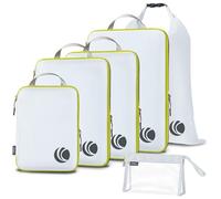 Cipway Organisateur Valise pour Voyage, Organiseur de Bagages Ultraléger Extensible Rangement Sac de Compression Voyage（Blanc，6Pièces）