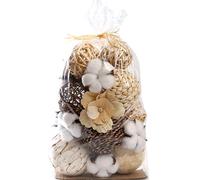 CIR OASES Boules décoratives Assorties en rotin - Boules en Osier - Boules en Coton pour Bol et Vase - Boules de Remplissage - Boules d'orbes - Remplissage de Centre de Table - Décoration d'intérieur