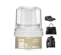 Cirage De Chaussures - Crème Pour Chaussures Haute Brillance 50 Ml, Outil Applicateur Intégré, Formule De Brillance Noire Forte, Pâte De Récupération De Couleur Lisse | Crème De Polissage À Haute