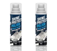 Cirage Liquide Shine & Protect | 75ml avec Applicateur Éponge | Entretien Chaussures en Cuir et Synthétique à Brillance Intense | Restaure Couleur & Éclat | Noir, Marron & Neutre (Neutre, Lot de 2)