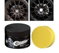 Cirage pour pneus, nettoyante 50 g avec application facile, nettoyant pour pneus avec éponge pour voiture, camion, moto, détails du week-end, entretien de routine, lavage, vacances
