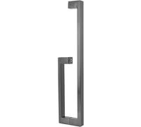 CIRCIR 9 Shape Stainless Steel Push Pull Door Handle,Two-Sided Barn Sliding Door Handle, Fit for Glass Door Wooden Door(Black Titanium)