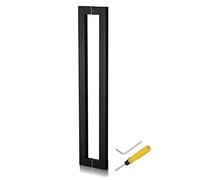 CIRCIR Barn Bathroom Entry Two-Sided Door Push Bar,Door Pull Stainless Steel Pulls Door Handles Set, 17inch/24inch/32inch/40inch/47inch/59inch Gates Handle(Matte Black,80cm/32inch)