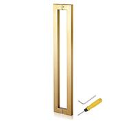 CIRCIR Barn Bathroom Entry Two-Sided Door Push Bar,Door Pull Stainless Steel Pulls Door Handles Set, 17inch/24inch/32inch/40inch/47inch/59inch Gates Handle(Gold,100cm/40inch)
