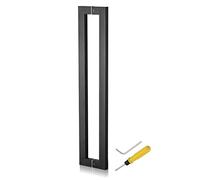 CIRCIR Barn Bathroom Entry Two-Sided Door Push Bar,Door Pull Stainless Steel Pulls Door Handles Set, 17inch/24inch/32inch/40inch/47inch/59inch Gates Handle(Black,80cm/32inch)