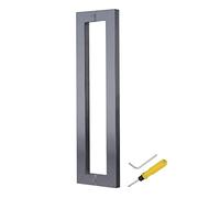 CIRCIR Barn Bathroom Entry Two-Sided Door Push Bar,Door Pull Stainless Steel Pulls Door Handles Set, 17inch/24inch/32inch/40inch/47inch/59inch Gates Handle(Gray,44cm/17inch)