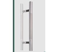 CIRCIR Double Sided Round Stainless Steel Back to Back Push Pull Door Handle,Glass/Wood Door Sliding Barn Door Handle(60cm/24in)