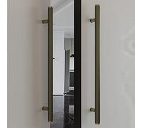 CIRCIR Heavy Duty Handrail Grab Bar Gate Handles,Barn Door Handles, Double-Side H-Shape/Ladder, for Glass/Wooden Sliding Barn Door(Bronze,120cm/47in)