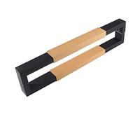 CIRCIR Interior/Exterior Large Yard Gates Handles,Door Pull Double Sided Push Pull Bar Handle for Sliding Doors Bathroom Door, 24" / 32" / 39" / 47" / 59" Long(Natural+black,80cm/32inch)