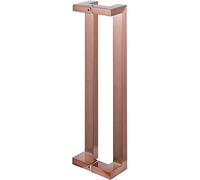 CIRCIR Modern Contemporary Entry Door Handle,Square Shape Shower Door Handle, Stainless Steel Barn Gate Pulls Heavy Duty(Rose Gold,80cm/31.5in)