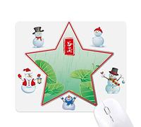 circlar pluie vingt - quatre grains à solaire le bonhomme de neige étoile tapis de souris