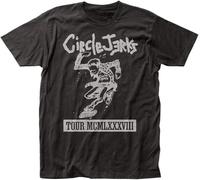 Circle Jerks 1988 Tour T Shirt Mens Rock N Roll Music Band Manches Courtes(Small)