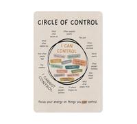 Circle of Control Metal Plaque Wall-Art for Classroom 12x8 Inch | Social Emotional Learning Decor for School Office Wall
