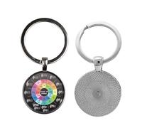 Circle Of Fifths Keyring, Metal Music Keychain, 0.98 Inches Key Chain With Educational Feature, Musics Theory Accessory For Guitarist And Pianist, Keychain With Elegant Style, Music Gift For Band