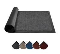 Circle of trust Grand paillasson d'intérieur et d'extérieur - Avec dos en caoutchouc antidérapant - Super absorbant et résistant - Lavable - Gris - 50 x 80 cm