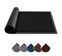 Circle of trust - Paillasson anti-saleté noir pour intérieur et extérieur 40x60cm - Tapis de sol en caoutchouc antidérapant - Tapis super absorbant et résistant, lavable - Tapis de porte barrière