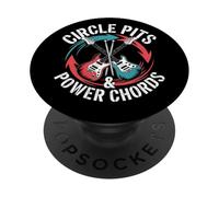 Circle Pits & Power Chords Musique Punk Rock PopSockets PopGrip Adhésif