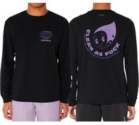 Circle - Tee-shirt manches longues de trail running - Clean As Fuck LS T-Shirt Slate Black - Taille XS - Gris Gris XS