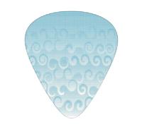 Circles art Lot de 12 médiators de guitare avec boîte fine, fond de tons avec cercles et petits points numériques comme des œuvres d'art océaniques, coffret cadeau spécial plectres de guitare pour gui