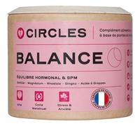 Circles Balance Complément SPM Femme Gattilier - Circles BALANCE | Rhodiole & Magnésium - Dérèglement Hormone œstrogène - Équilibre Hormonal, Cycle Régulier, Symptômes SPM | 60 Gélules.