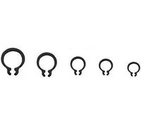 Circlip de bague de retenue, Jeu de circlips bague retenue interne, 25 pièces M3 à M9, assortiment verrouillage clips externes Type E for arbre et trous(8mm)