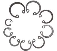 Circlip Externe pour Axe, Ensemble 1 Set en Acier à Ressort Noir