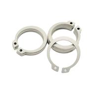 Circlips C-Clips, Lot de 50 anneaux de retenue externes en acier inoxydable 304 argentés de 21 à 25 mm(25mm)