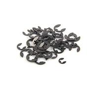Circlips en acier inoxydable, clips en E en métal, rondelles de retenue for arbres clips en E, 100 pièces circlips à anneau élastique de type E noir, anneau de retenue de type E, anneau élastique M2 M