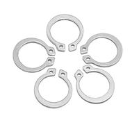 Circlips Externes Anneaux de Retenue à Pression, Clip en C en Acier Inoxydable Circlips Externes Ensemble d'Anneaux de Retenue for Arbre M3-M75 Paquet de 658(M18 10pcs)