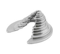 Circlips externes, anneaux de retenue à pression, kit d'assortiment de rondelles de circlips à clip E en acier inoxydable 1,2-15 mm, argent, paquet de 290