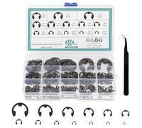 Circlips Interne E-clips 450 pièces 13 tailles Anneau de Retenue Assortiment Avec boîte de rangement pour Fixer Poulies à Engrenages de Roulement
