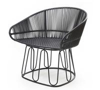 Circo Lounge Chair Fauteuil lounge d'extérieur ames Noir mat / Noir - 4260229549957