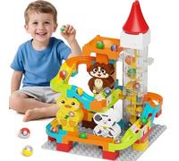 Circuit à billes avec ascenseur motorisé - Kit de construction mobile Perpetuum pour enfants - Jeu éducatif STEM - Blocs de construction illimités pour enfants