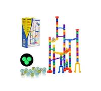 VEVOR Circuit à billes, 110 PCS, jeu de construction de labyrinthe de billes, avec 10 billes phosphorescentes et 20 billes en verre, jouet intellectuel éducatif STEM, pour enfants à partir de 3 ans