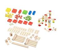 Circuit à billes en bois, 100 pièces Playtastic