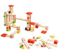 Playtastic Circuit à Billes en Bois 50 pièces