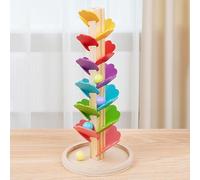 Circuit À Billes En Bois Music Tree, Jouet Musical En Bois Avec Boule Colorée, Tour À Billes Roulantes Colorées, Jouet Musical Avec Boule D'arbre Comprenant 4 Billes, Jeu Éducatif