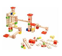 Circuit à billes en bois - PLAYTASTIC - 50 pièces - Modulaire - Créativité - Motricité