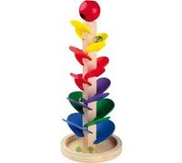 Small Foot Circuit à Billes sonore Arc-en-Ciel, Jouet de motricité en Bois, pour Enfants dès 3 Ans, 4 Billes INCL, 1187