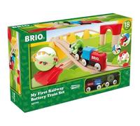 Circuit à pile BRIO 33710 - Mon Premier Railway - Coffret complet 25 pièces avec train électrique
