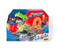 Circuit acrobatique T Racers Mix'n'Race Volcanosaurus dinosaure