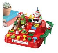 Circuit automobile pour enfants - Rampe de véhicule de traction coulissante - Thème d'aventure de Noël - Pour filles, maternelle, maison, école, sol, salle de jeux pour filles