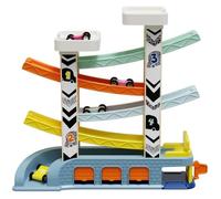 Circuit Automobile - TOP BRIGHT - 4 Voitures de Course - 4 Rampes - 2 Niveaux de Parking - Station-Service