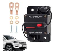 Circuit avec bouton de réinitialisation, support de fusible étanche - COTO STEREO INLINE FUSE PAR L'INVERTER | Protecteur de surcharge de courant automobile robuste pour marine, SUV