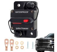 Circuit avec bouton de réinitialisation, support de fusible imperméable - Coto STEREO FUSE PAR l'inverseur, protecteur de surcharge de courant automobile de service lourd pour marine, SUVS