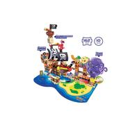 Circuit billes pirate interactif VTech Marble Rush Adventures Super Bateau Pirate 3 niveaux, canon et personnage, multicolore